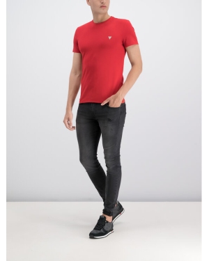 Guess T-Shirt M93I51 J1300 Czerwony Slim Fit
