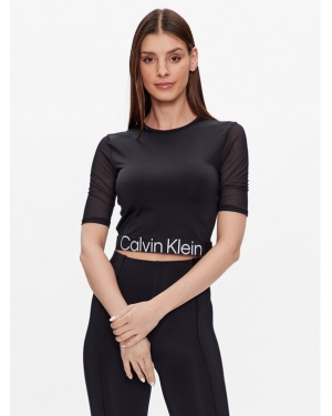 Calvin Klein Performance Koszulka techniczna 00GWS3K116 Czarne rodowanie Cropped Fit