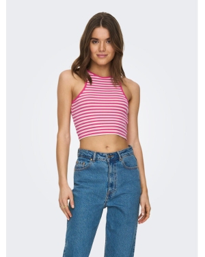 ONLY Top 15289846 Różowy Cropped Fit