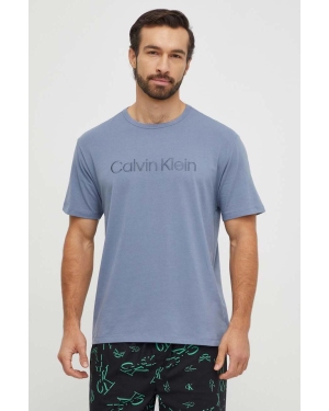 Calvin Klein Underwear t-shirt lounge kolor niebieski z aplikacją