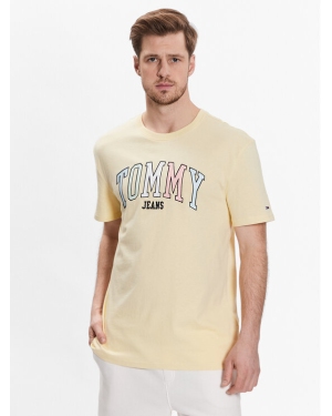 Tommy Jeans T-Shirt College Pop DM0DM16401 Żółty Regular Fit