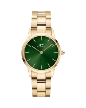 Daniel Wellington zegarek Iconic Link Emerald damski kolor złoty