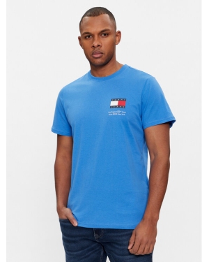 Tommy Jeans T-Shirt Essential Flag DM0DM18263 Niebieski Slim Fit