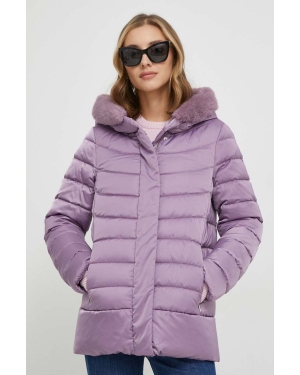 Geox kurtka puchowa CHLOO damska kolor fioletowy zimowa