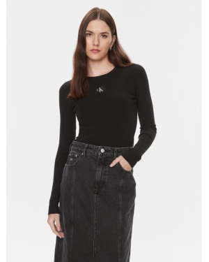Calvin Klein Jeans Sweter Variegated J20J223233 Czarny Slim Fit