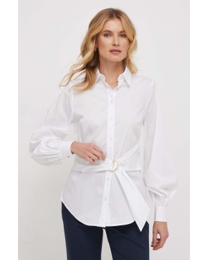 Lauren Ralph Lauren koszula damska kolor biały regular z kołnierzykiem klasycznym