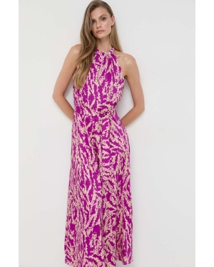 Marella sukienka kolor fioletowy maxi rozkloszowana