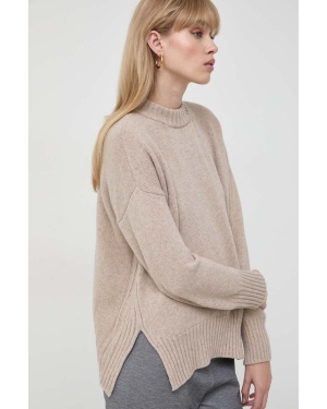 Marella sweter wełniany damski kolor beżowy