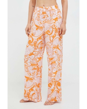 Melissa Odabash spodnie plażowe kolor pomarańczowy