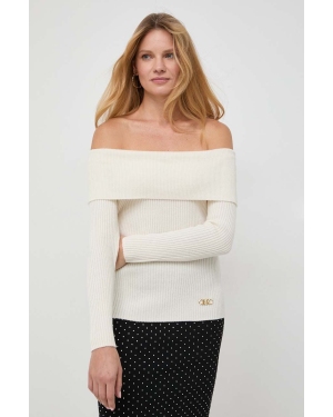 MICHAEL Michael Kors sweter wełniany damski kolor beżowy