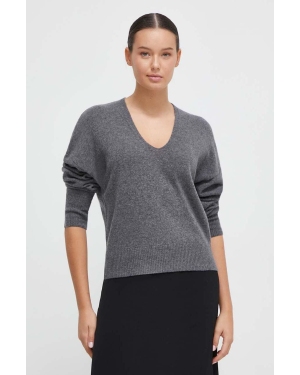 Sisley sweter wełniany damski kolor szary lekki