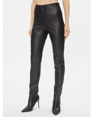 Bruuns Bazaar Spodnie z imitacji skóry Christa BBW3601 Czarny Slim Fit
