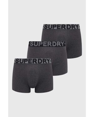 Superdry bokserki 3-pack męskie kolor szary
