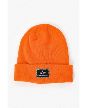 Alpha Industries czapka X-Fit Beanie kolor pomarańczowy 168905.417-POMARANCZO