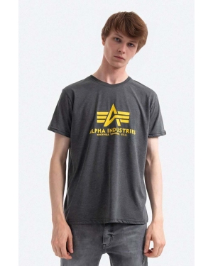 Alpha Industries t-shirt bawełniany kolor szary wzorzysty 100501.315-GRAFITOWY