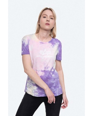 Alpha Industries t-shirt bawełniany Basic Tee Batik Wmn kolor różowy 116084.536-ROZOWY