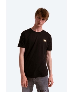 Alpha Industries t-shirt bawełniany kolor czarny z nadrukiem 188505FP.583-CZARNY