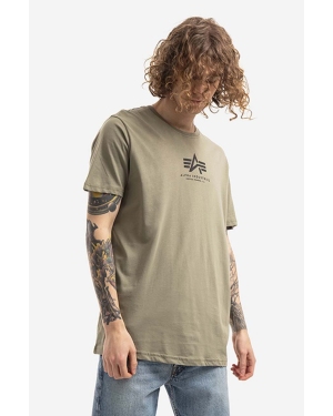 Alpha Industries t-shirt bawełniany kolor zielony wzorzysty 118533.11-ZIELONY