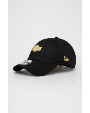 New Era czapka z daszkiem kolor czarny z aplikacją LOS ANGELES LAKERS