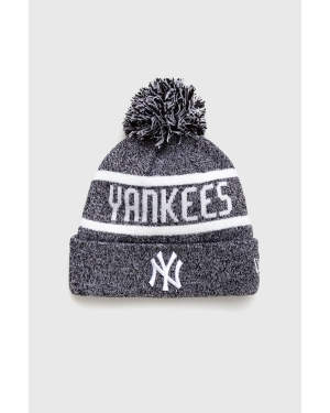 New Era czapka z domieszką wełny kolor szary z grubej dzianiny NEW YORK YANKEES