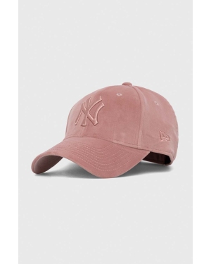 New Era czapka z daszkiem kolor różowy z aplikacją NEW YORK YANKEES