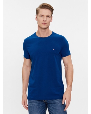 Tommy Hilfiger T-Shirt Stretch Slim Fit Tee MW0MW10800 Niebieski Slim Fit