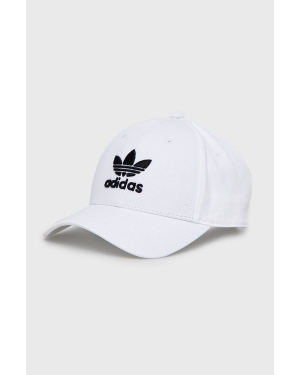 adidas Originals czapka z daszkiem bawełniana kolor biały z aplikacją FJ2545-WHT/BLK