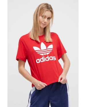 adidas Originals t-shirt damski kolor czerwony