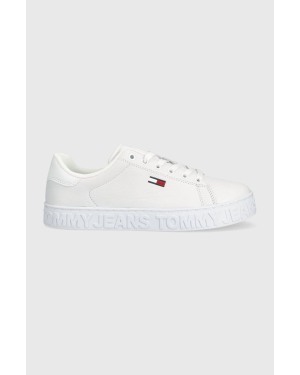 Tommy Jeans sneakersy skórzane Cool Tommy Jeans Sneaker Ess kolor biały