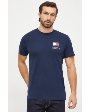 Tommy Jeans t-shirt bawełniany męski kolor granatowy z nadrukiem