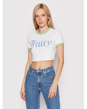 Juicy Couture T-Shirt Ringer JCWS122080 Biały Slim Fit