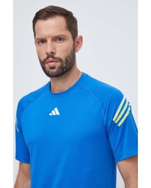 adidas Performance t-shirt treningowy Train Icons kolor niebieski z nadrukiem