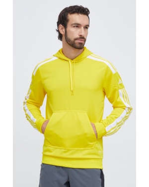adidas Performance bluza dresowa Squadra 21 kolor żółty z kapturem z aplikacją