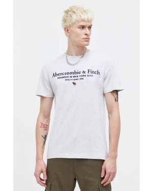 Abercrombie & Fitch t-shirt bawełniany męski kolor szary melanżowy