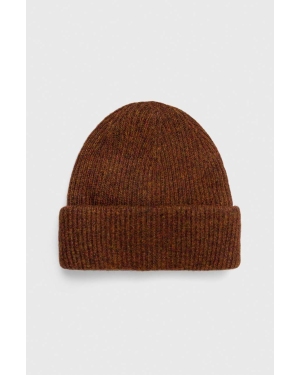 Abercrombie & Fitch czapka kolor brązowy z grubej dzianiny