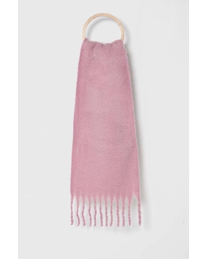 Abercrombie & Fitch szalik damski kolor różowy gładki
