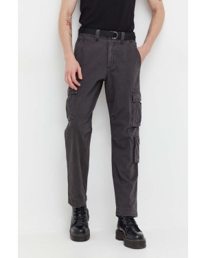 Abercrombie & Fitch spodnie męskie kolor szary w fasonie cargo