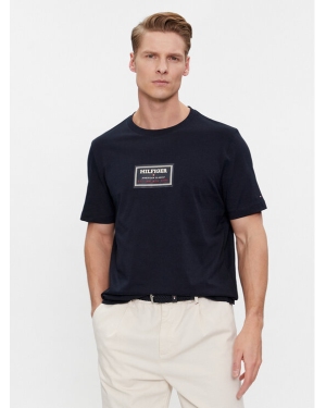 Tommy Hilfiger T-Shirt Label Hd Print Tee MW0MW34391 Granatowy Regular Fit