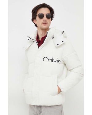 Calvin Klein Jeans kurtka męska kolor biały zimowa