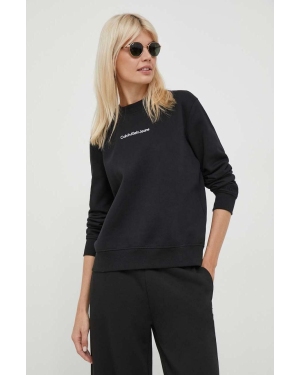 Calvin Klein Jeans bluza damska kolor czarny z aplikacją