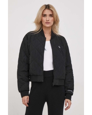 Calvin Klein Jeans kurtka bomber damski kolor czarny