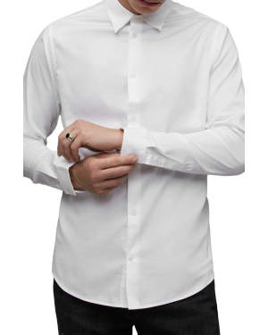 AllSaints koszula bawełniana Simmons męskie kolor biały slim z kołnierzykiem klasycznym