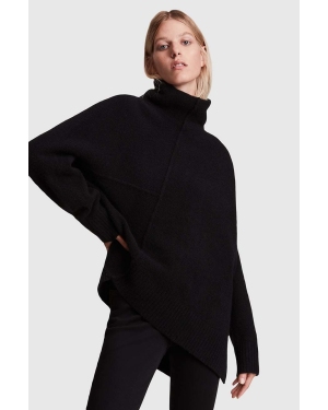 AllSaints sweter LOCK ROLL NECK damski kolor czarny z golfem WK076W