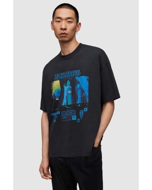 AllSaints t-shirt bawełniany Radiance męski kolor czarny z nadrukiem