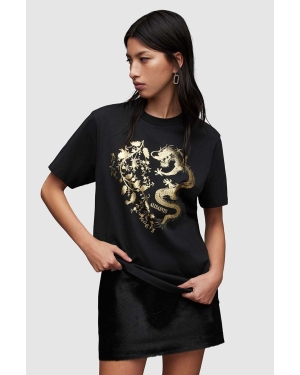 AllSaints t-shirt bawełniany Auru damski kolor czarny