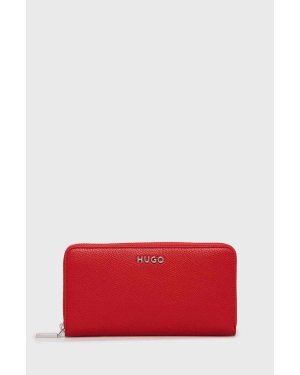 HUGO portfel damski kolor czerwony