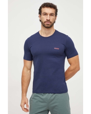 HUGO t-shirt bawełniany 3-pack kolor szary z nadrukiem