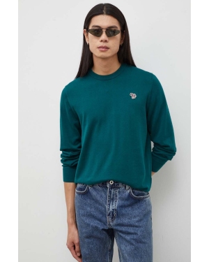 PS Paul Smith sweter bawełniany kolor zielony lekki