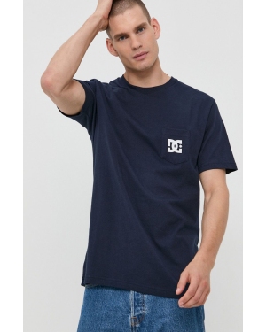 DC T-shirt bawełniany kolor granatowy z nadrukiem
