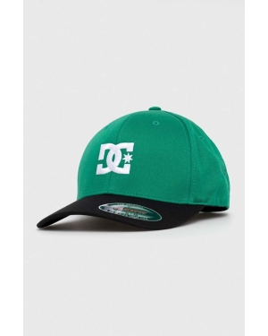 DC czapka kolor zielony gładka
